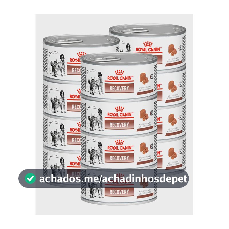 Kit 12 Royal Canin Recovery Veterinary Lata 195g