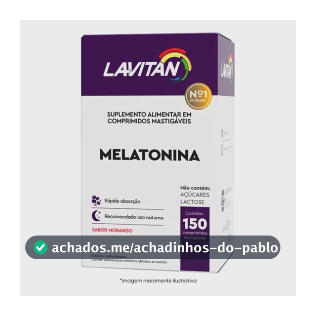 Melatonina Lavitan em comprimidos sabor Morango de 150 un