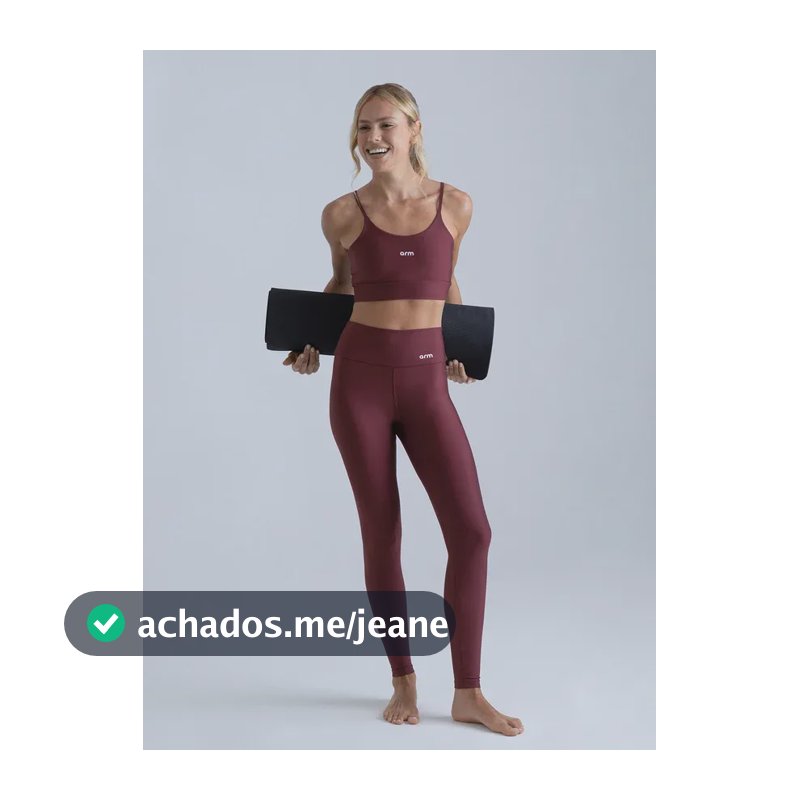 Conjunto Feminino Fitness Zero Transparência Top E Legging Açaí Liso G