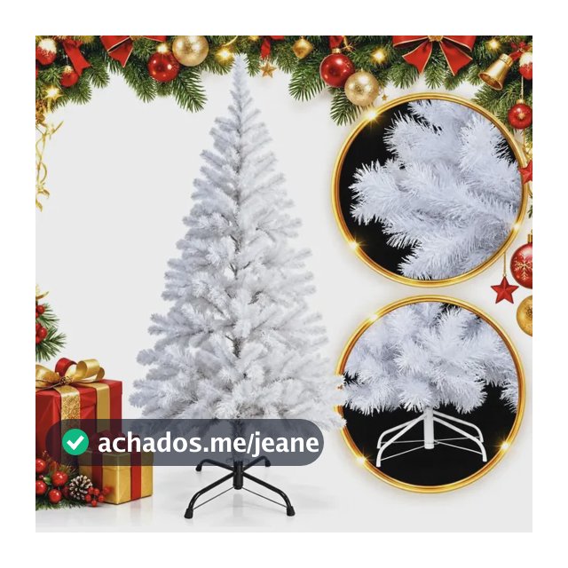 Árvore De Natal Branca 2,10m C/450 Galhos Decoração Natalina Branco