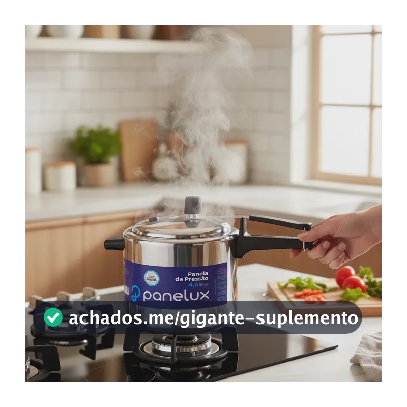 Panela De Pressão 4,5 Litros Alumínio Polido Panelux Classic Cor Cinza