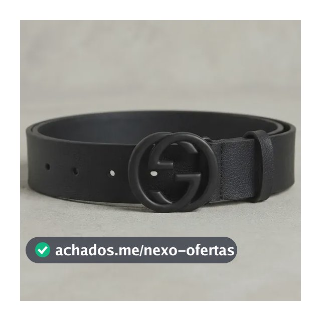 Cinto Gucci Gg Invertido Unissex Preto Couro Sintético Full Preto 115 Preta