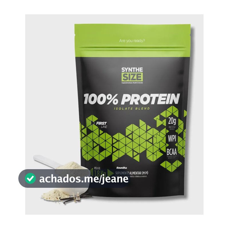 Whey Synthesize 100% Protein Isolate Blend 1,8kg Baunilha Baunilha