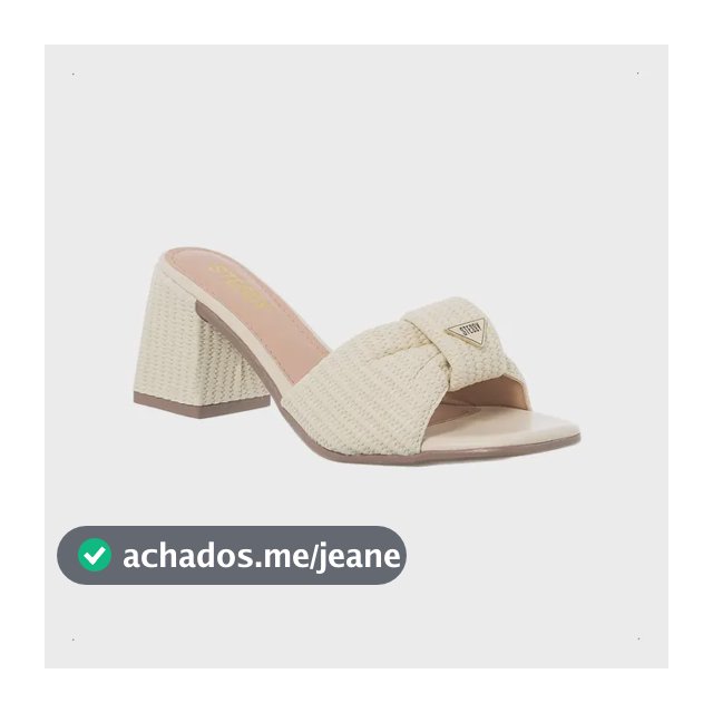 Sandália Tamanco Feminino Stessy Casual Salto Bloco Comfy