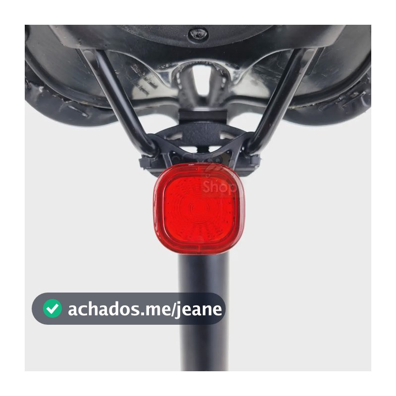 Lanterna Traseira Bike Brake Light Usb Sensor Freio 37 Horas Vermelho
