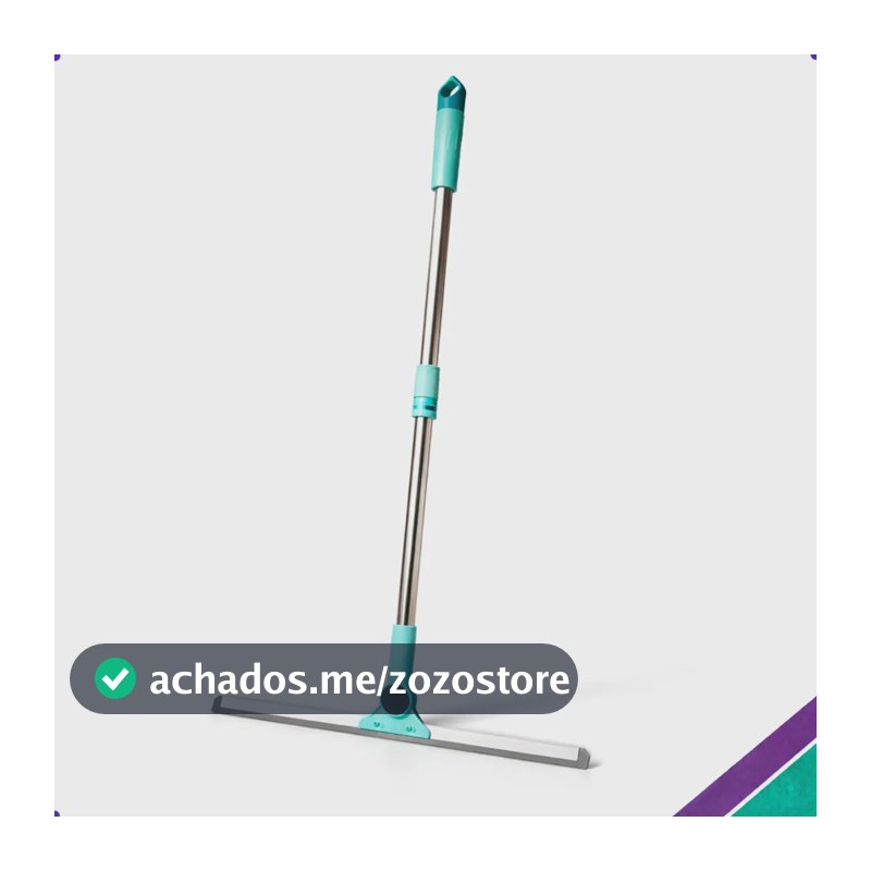 Rodo Vassoura Giratório 180° Tender Trove Silicone Premium Antirisco Cabo Alumínio Ergonômico Seca em 1 Passada Multiuso Pisos Porcelanato Vidros Box Janelas Azulejo Tapete Carro