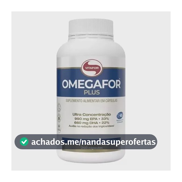 Omega 3 Omegafor Plus 240caps Concentrado Vitafor