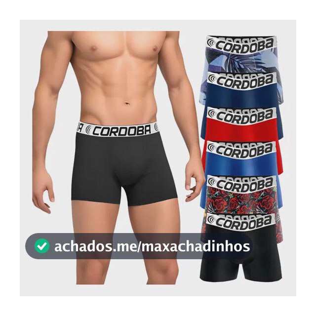 Kit 6 Cuecas Masculinas Boxer Variadas Alta Qualidade Aaa