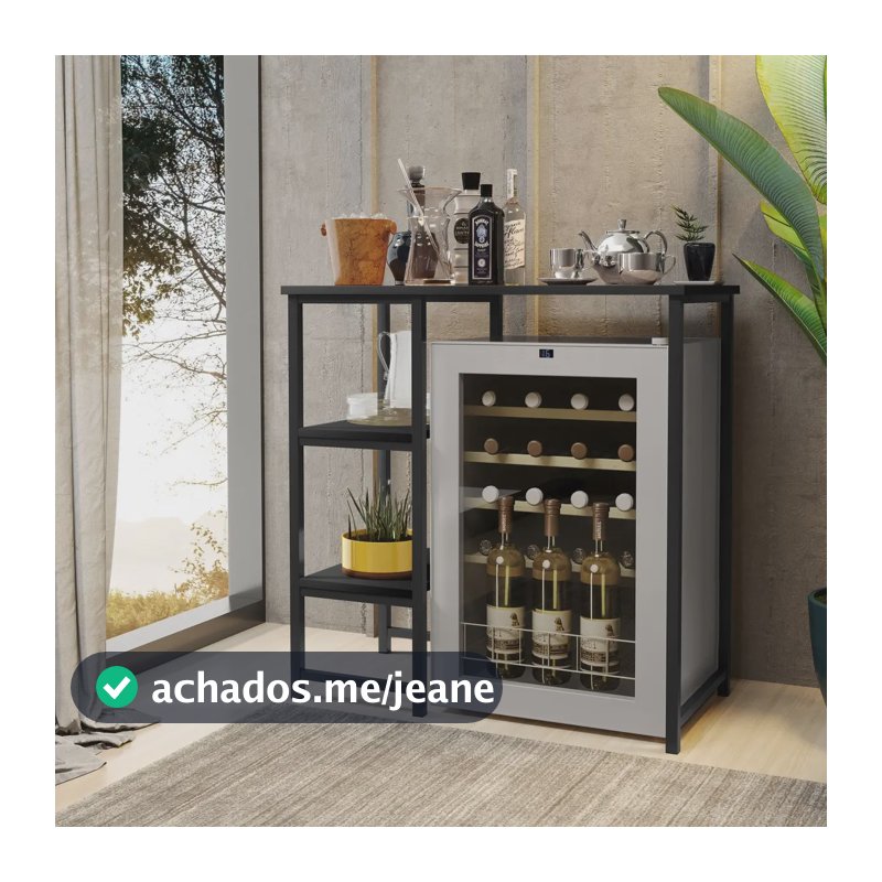 Bancada Gourmet Industrial Klm Store Preto Preto