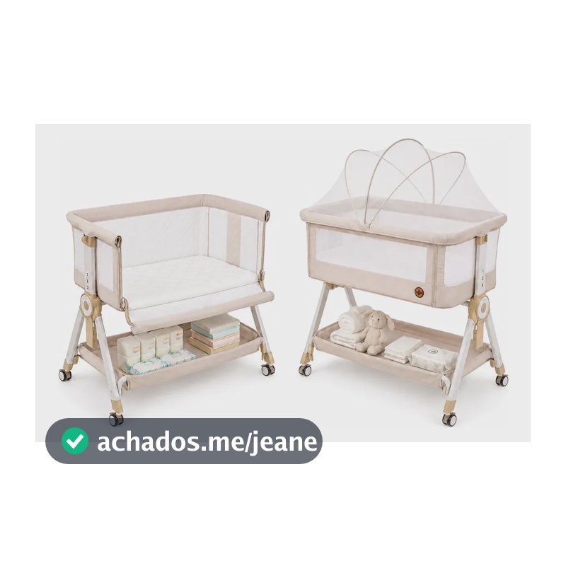 Berço Portátil Balanço Moises Sleepguard Cobed Bege Ragaluma Bege