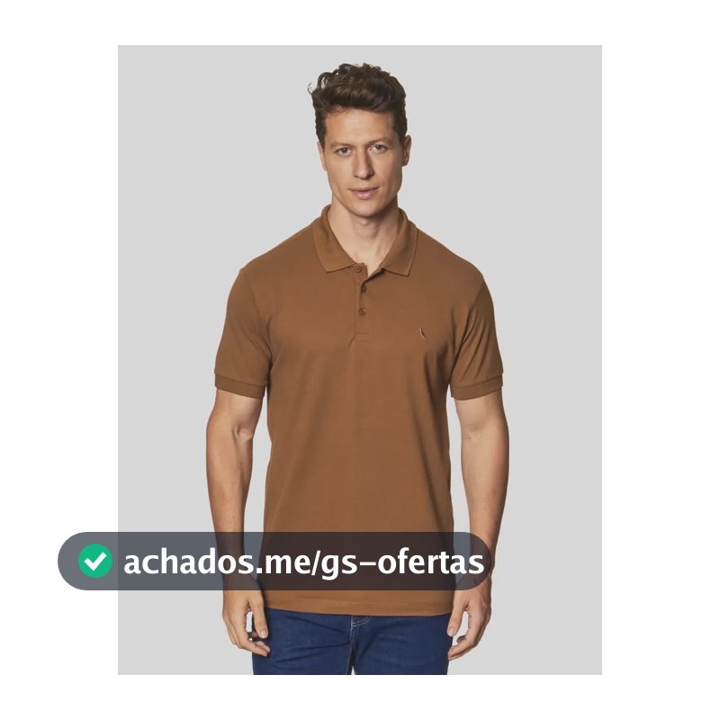 Polo Masculina Reserva Regular New Basic Caramelo Liso Gg