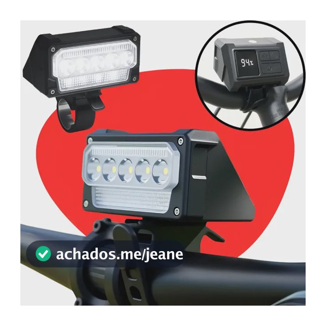 Farol Led Bike Luz Lanterna Bicicleta Light Recarregável Usb Preto