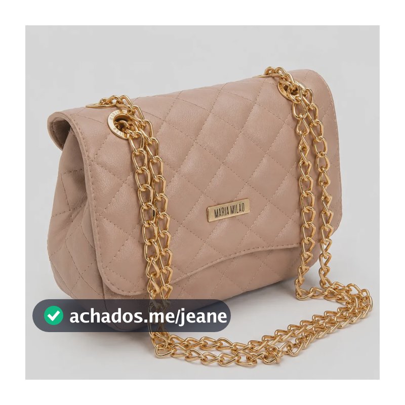 Bolsa Feminina Pequena Média Ombro Corrente Transversal Tiracolo Casual Couro PU Alça Lateral De Lado Fashion Sofisticada Tendência Blogueira Moderna Moda Elegante Matelassê Bordada Festa Cor Nude