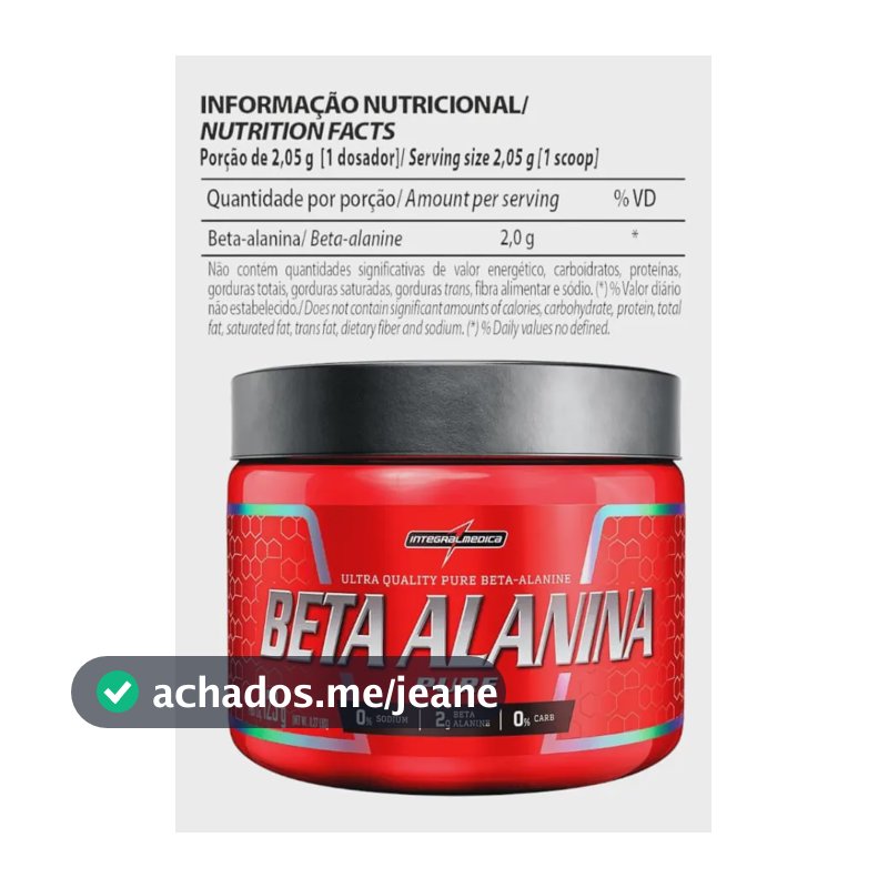 Beta Alanina Integral Medica 123g 100% Pura