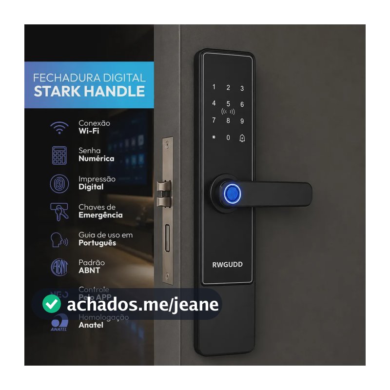 Fechadura Eletrônica Inteligente Digital Lock 5 Modes Biometria Wi-fi Password IC Card Key For Home Hotel Apartamento