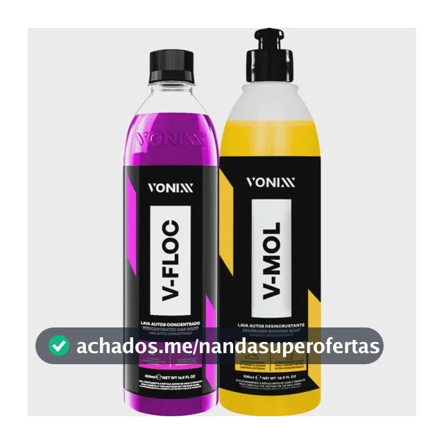 Kit Shampoo Automotivo Esfregação Neutro V-floc V-mol Vonixx