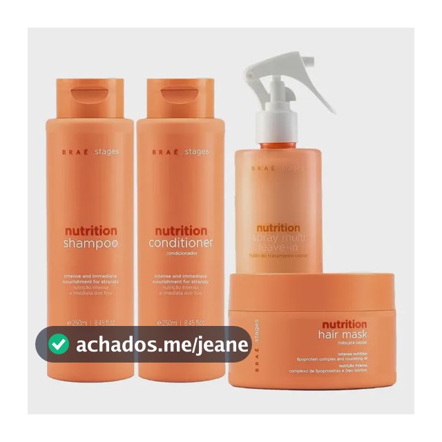 Stages Nutrition Sh + Cd + Máscara + Leave-in - Braé