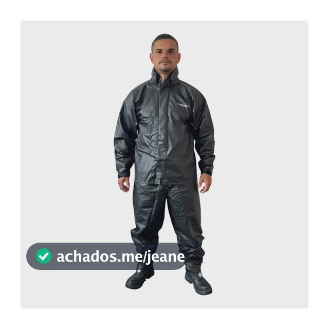 Capa Chuva Pvc Combate Gola Masculino Pioneira Plus Size