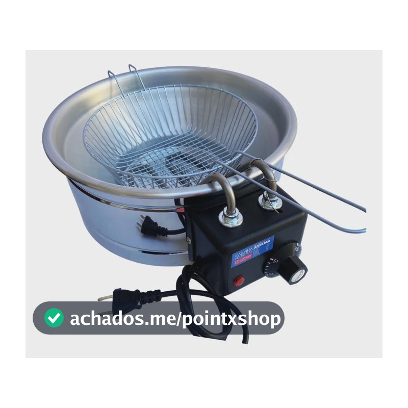 Fritadeira Elétrica 5L Casinha Industrial Tacho Inox 1600W Prata