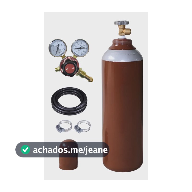 Cilindro De Aço Para Mistura Mig 20 Lts / 3m3+ Regulador 1.2v