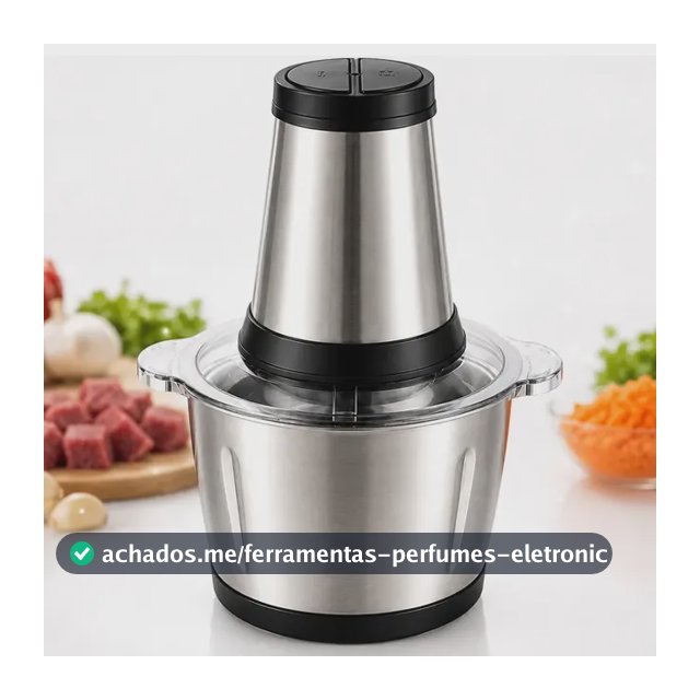 Processador De Alimentos Elétrico 2L Inox Moedor Picador 250w Multifuncional Cozinha
