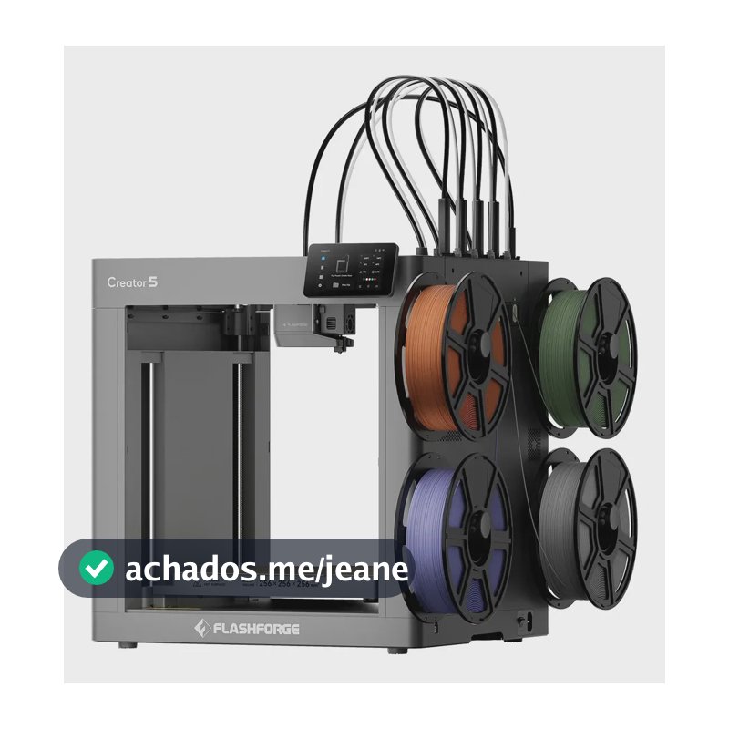 Impressora 3d Flashforge Creator 5 Com Tecnologias De Impressão Fdm E Fff 220v Cinza