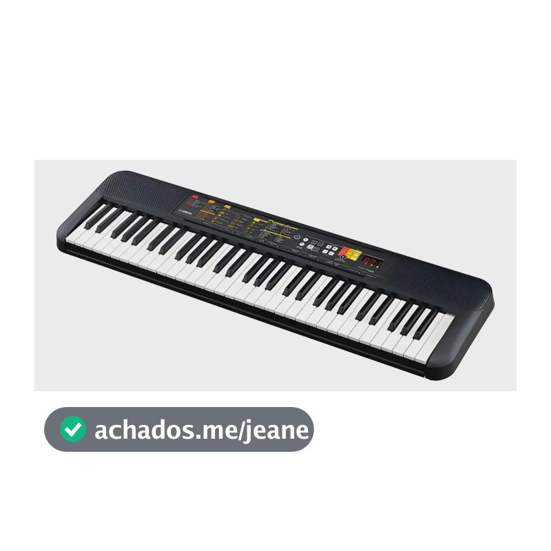 Teclado de órgão preto de 61 teclas Yamaha PSRF PSRF52