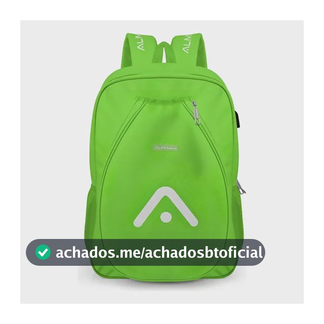 Mochila Raqueteira Beach Tennis Verde Alma Genius