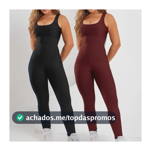 Kit 2 Macacão Longo Run Fitness Academia Bojo Removível