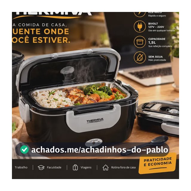 Marmita Eletrica Bivolt 1,5l Termica Nao Usa Agua Inox