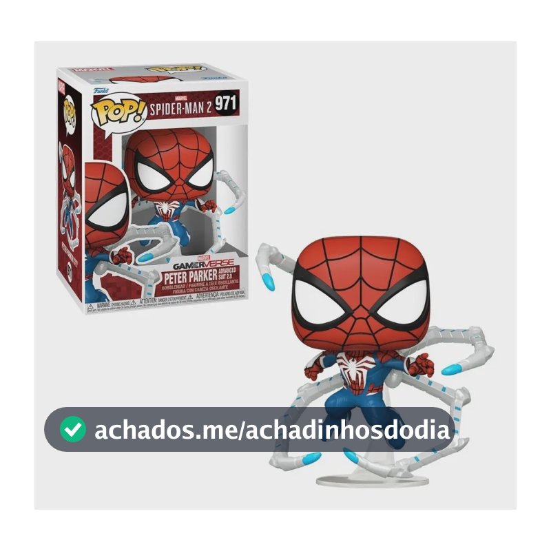 Boneco Funko Pop Games Spiderman 2 Peter Parker Adv Suit 2.0
