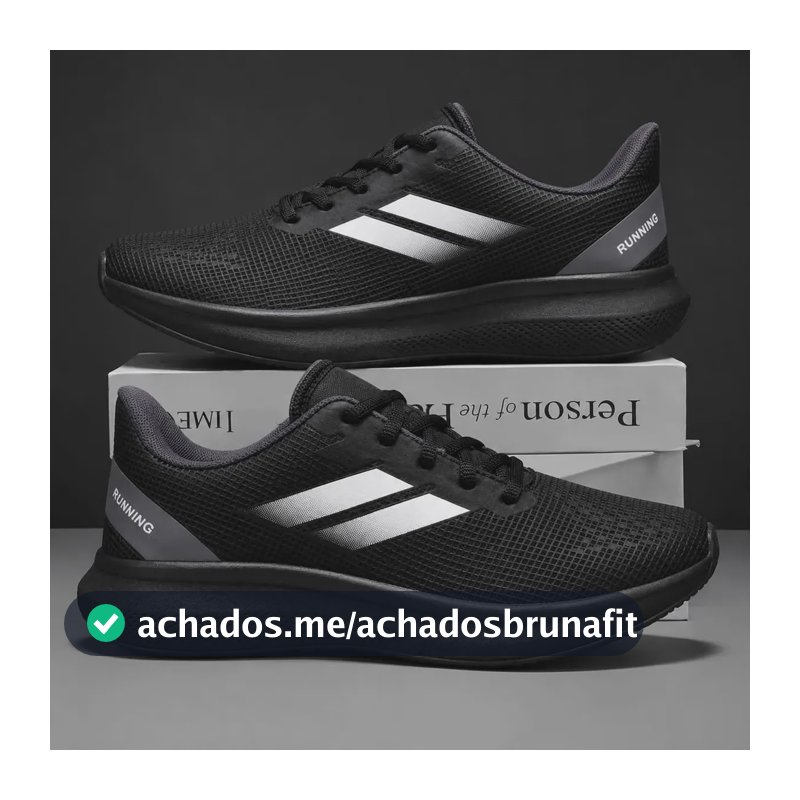 Tenis Academia Masculino Corrida Musculação Caminhada Treino Preto/branco 41