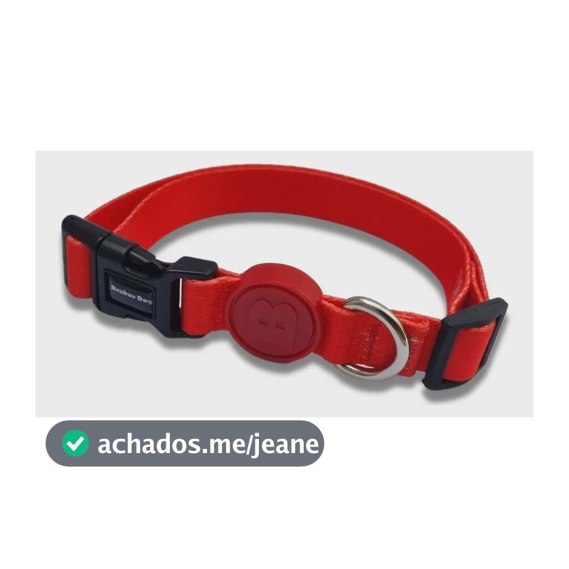 Coleira Regulável Para Cachorro Brabus Dog Vermelho M