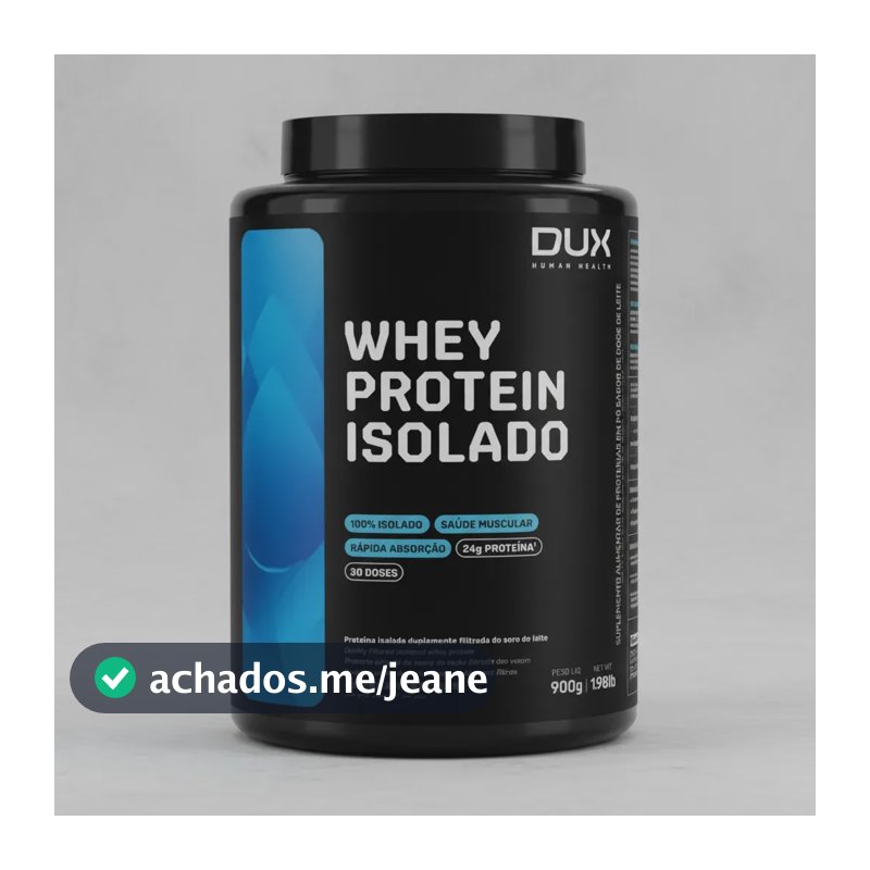Whey Protein Isolado Dux Nutrition Pote 900g Sabor Doce De Leite