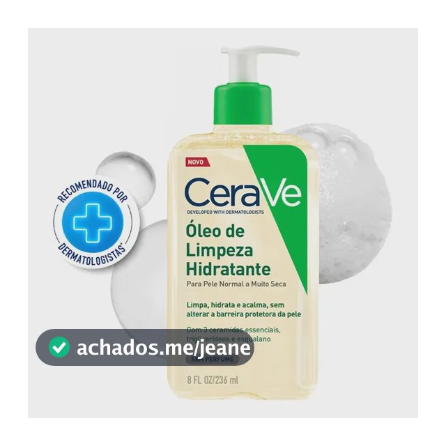 Óleo de Limpeza Facial Hidratante Para Pele Seca e Atópica CeraVe 236ml