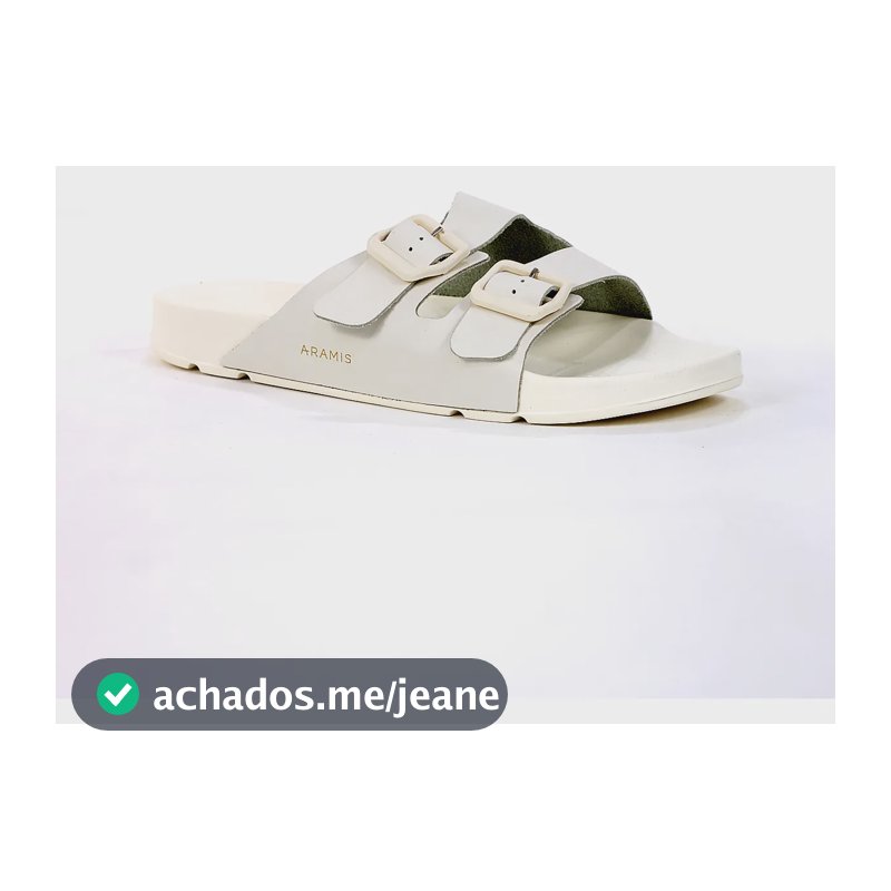 Chinelo Aramis Birken Kansas 2 Leve Confortável Off White Off White 40 Br