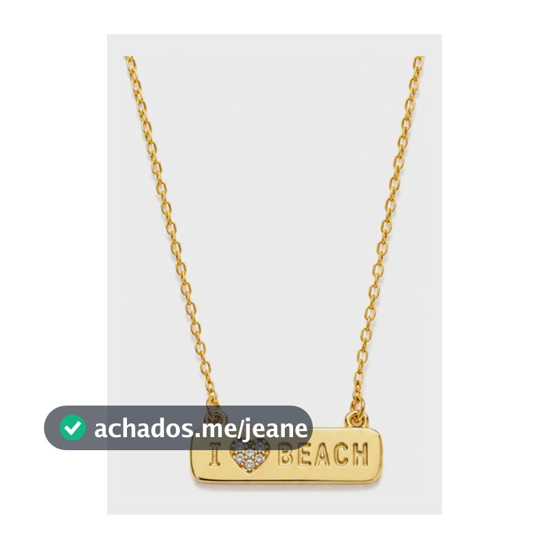 Colar Beach Dourado Semijoia Esportes Beach Tennis Dourado