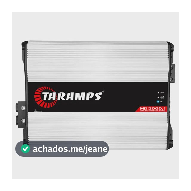 Módulo Amplificador Taramps MD 5000.1 5000W RMS de 1 Canal para Som Automotivo 4 Ohms