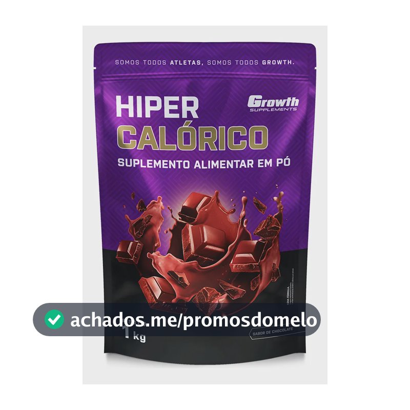 Hipercalórico 1kg Growth Supplements - Sabor Chocolate