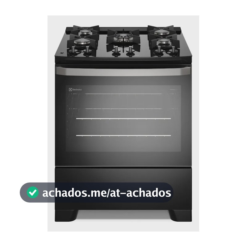 Fogão 5 Bocas Electrolux Preto Efficient Mesa de Vidro PerfectCook e Grades de Ferro (FE5GB) Bivolt