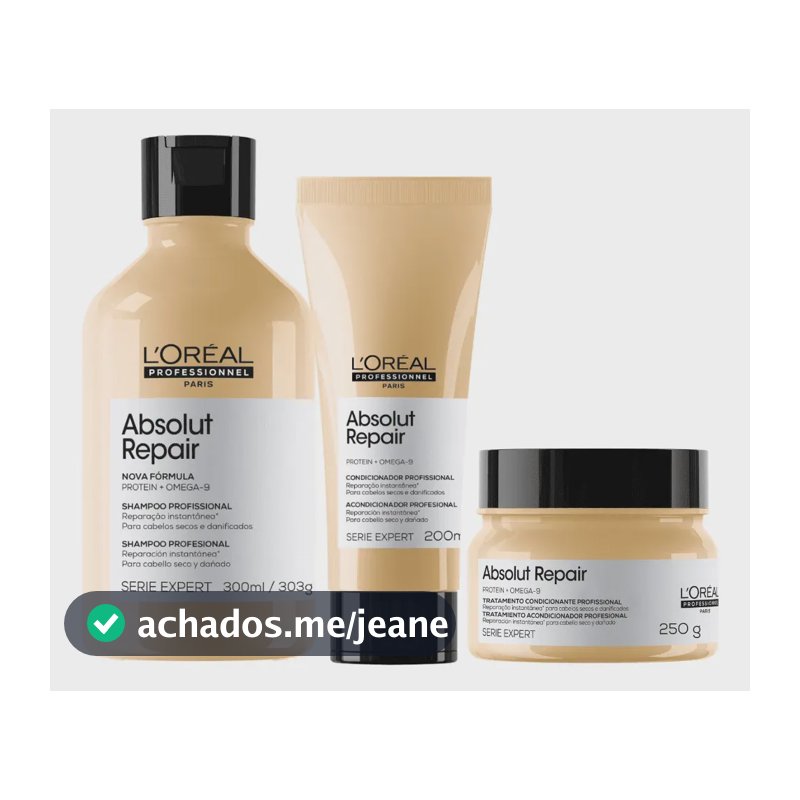 Kit Loreal Absolut Repair sh 300ml+ cond 200ml + masc 250ml
