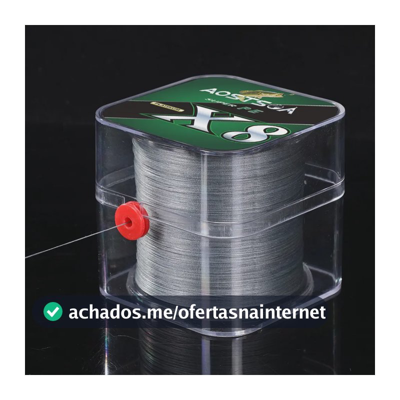 Linha Pesca Multifilamento X8 300m Aostsoa Cinza 0.37mm 32kg
