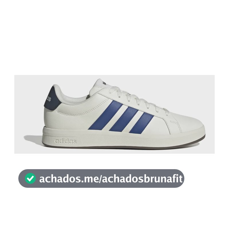 Tênis Masculino Grand Court Base 3.0 adidas Branco Liso 42 Br