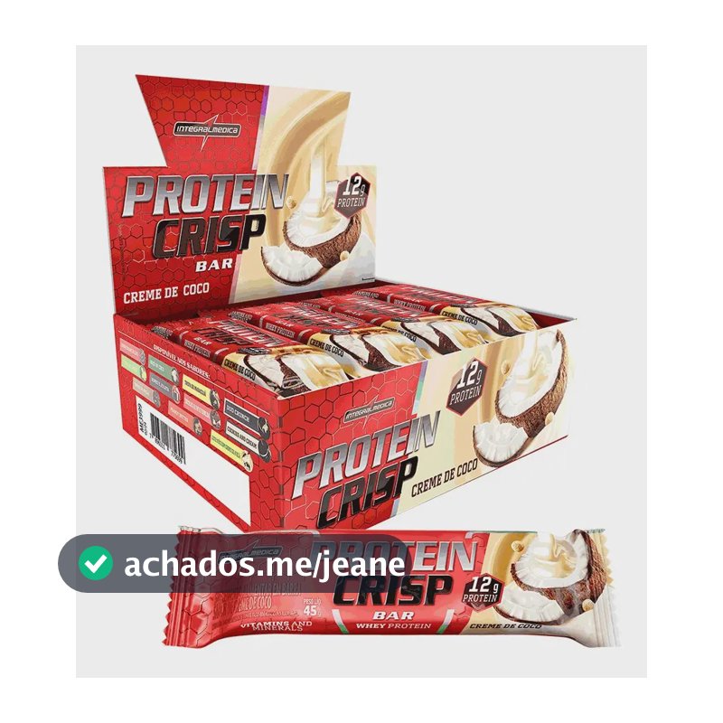 Protein Crisp Bar Creme De Coco 12 Und Integralmédica Creme De Coco