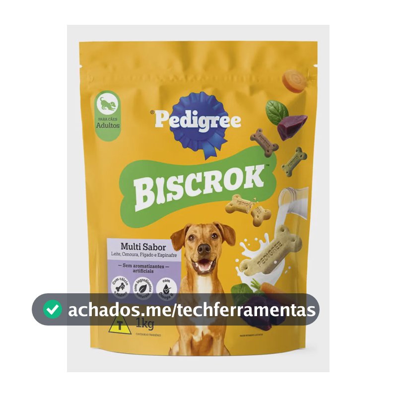 Pedigree Biscrok Petisco para Cachorro Adulto Multi Sabor 1kg