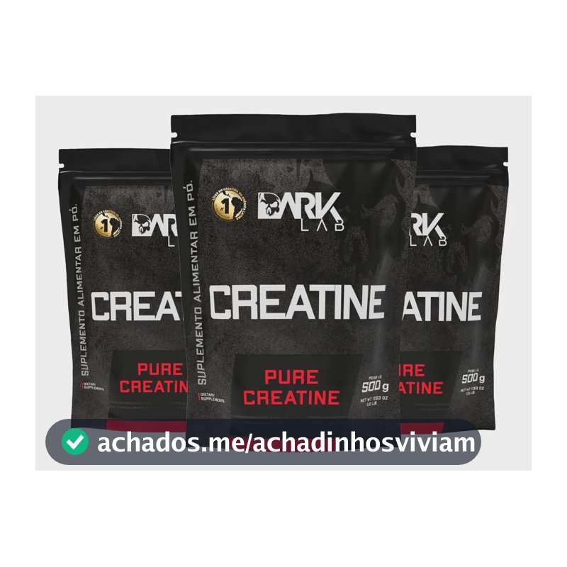 3x Creatina Monohidratada Pura 500g Dark Lab Unidade