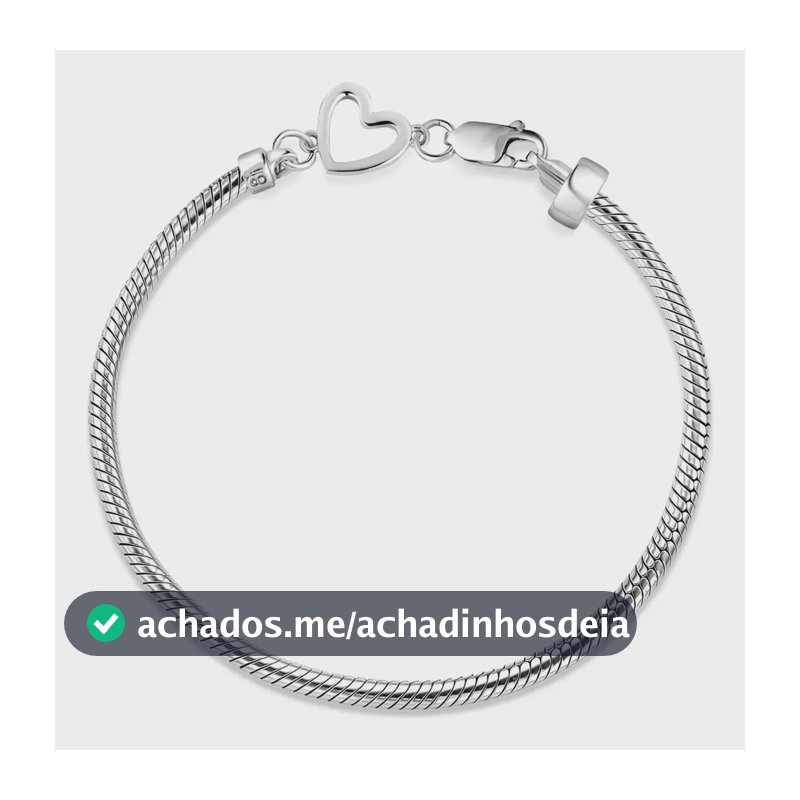 Pulseira Life Coração Em Prata 925