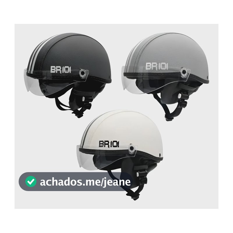 Capacete Coquinho Scooter Elétrica E-bike Patinete Skate Br Preto Br101 Couro 59/60