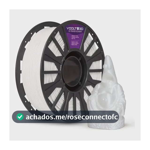 Filamento Pla Branco Off White Velvet Premium 1kg - Voolt 3d