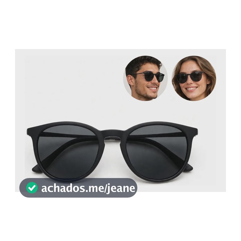 Kit 2 Óculos De Sol Classic Luxo Black Prero Preto